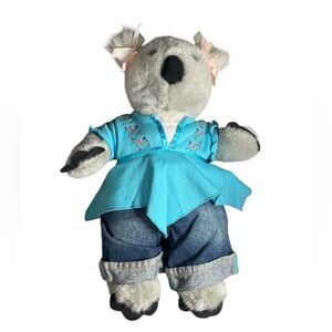 Vintage Build A Bear Koala Plush Stuffed Animal W/ Outfit 
Approx 16”